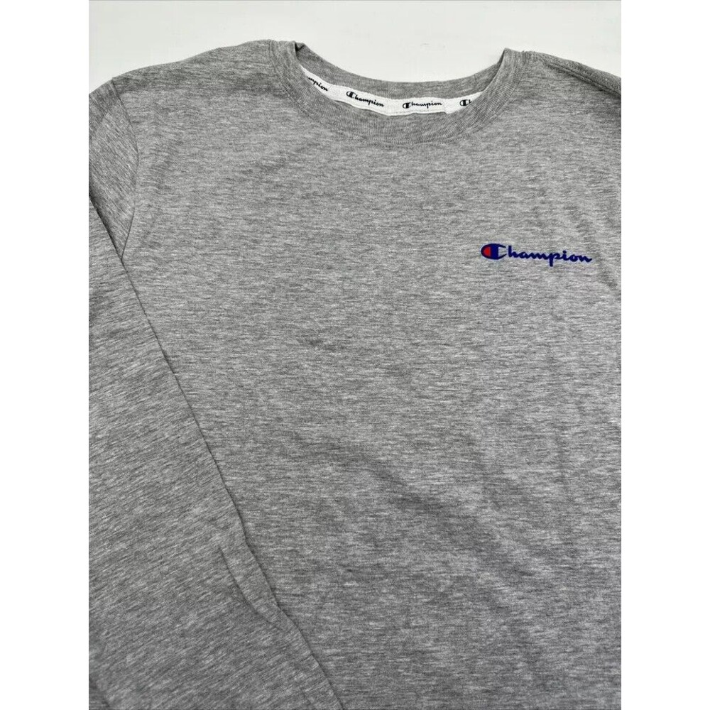 Champion Shirt‎ Womens Medium Gray Casual Soft Crewneck Long Sleeve Tee NEW